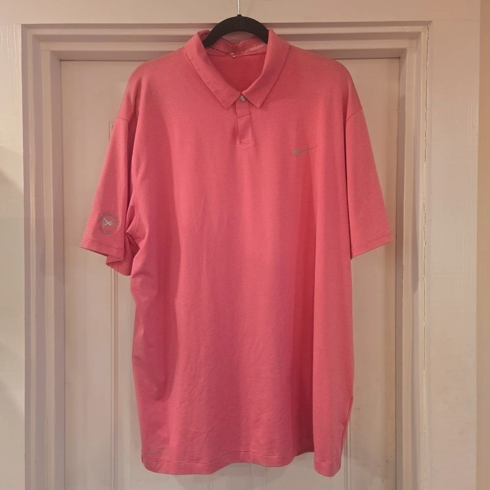 Nike Lot Of 3 Golf Dri Fit Tiger Woods Short Sleeve Polo Mens XL Pink Blue Gray